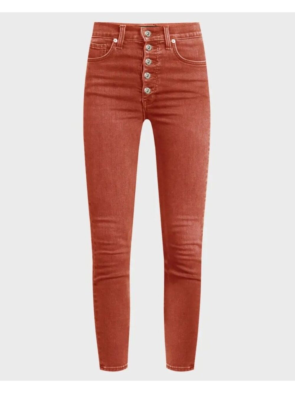 Veronica Beard Womens Maera Skinny Fit Cinnamon Jeans Size 26 Button Fly